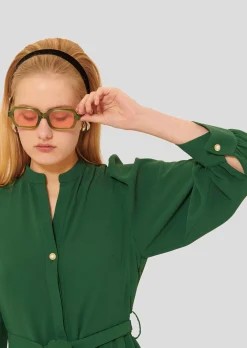 Robe Rivoltina verte en crêpe