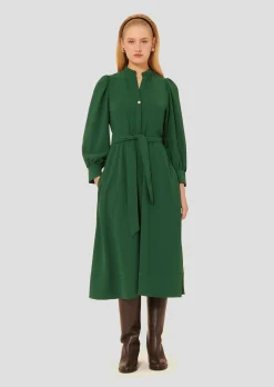 Robe Rivoltina verte en crêpe