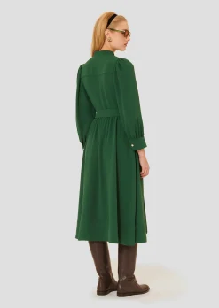 Robe Rivoltina verte en crêpe