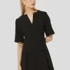 Robe Riyu noire en crêpe