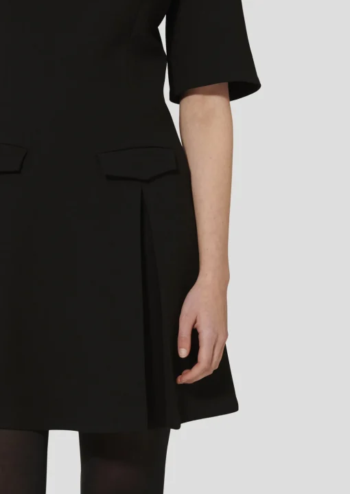 Robe Riyu noire en crêpe