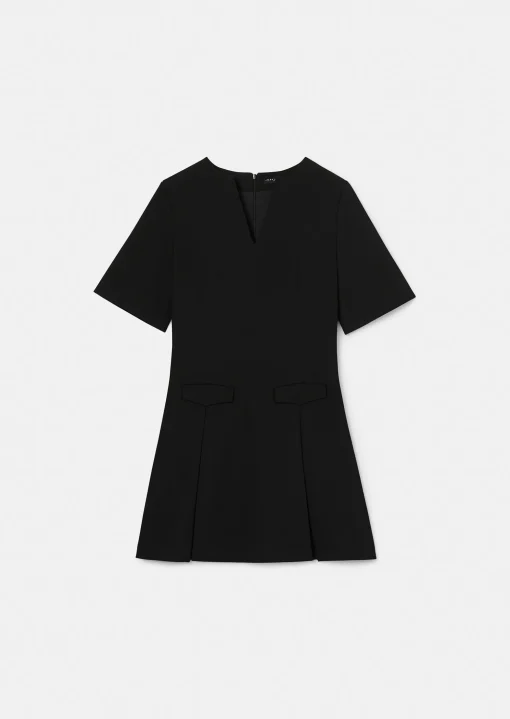 Robe Riyu noire en crêpe