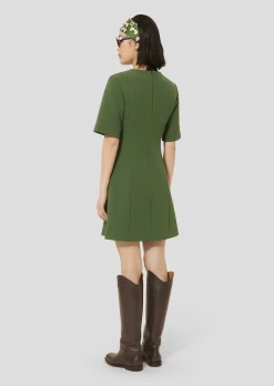 Robe Riyu verte en crêpe