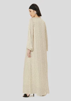 Robe Roann écrue imprimé petits coeurs