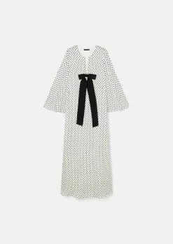 Robe Roann écrue imprimé petits coeurs