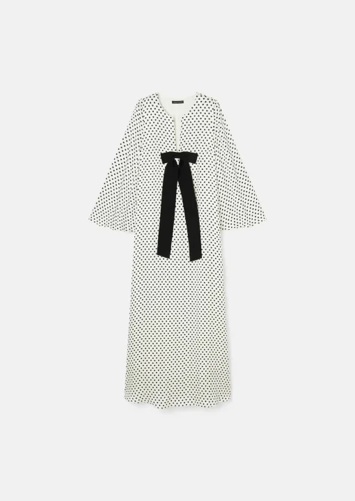 Robe Roann écrue imprimé petits coeurs