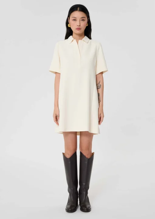 Robe Robby écrue en crêpe