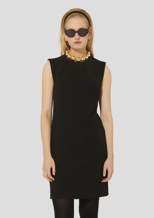 Robe Rohane noire en crêpe