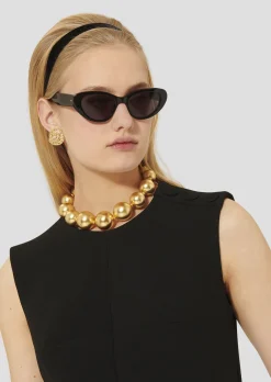 Robe Rohane noire en crêpe