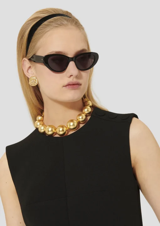 Robe Rohane noire en crêpe