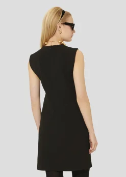 Robe Rohane noire en crêpe