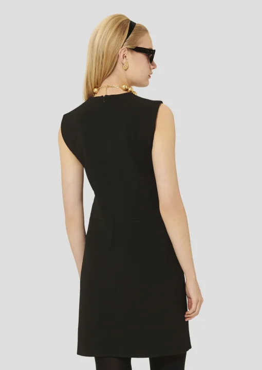 Robe Rohane noire en crêpe