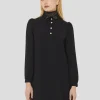 Robe Rolfo noire en crêpe