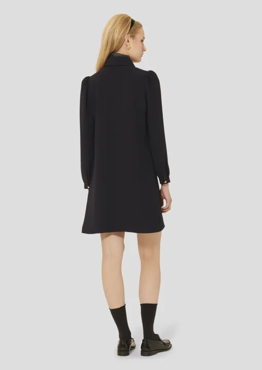 Robe Rolfo noire en crêpe