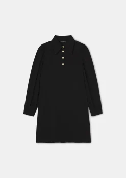 Robe Rolfo noire en crêpe