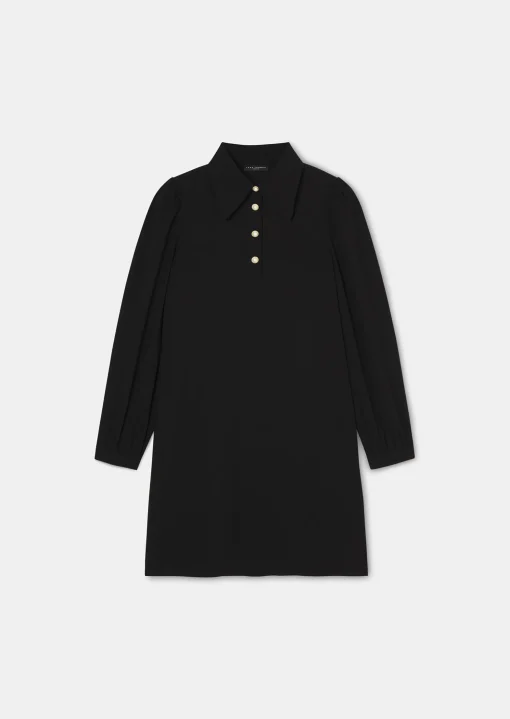 Robe Rolfo noire en crêpe