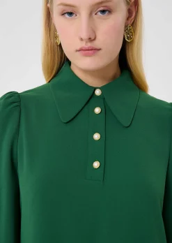 Robe Rolfo verte en crêpe