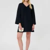 Robe Rolie bleu nuit en crêpe