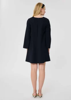 Robe Rolie bleu nuit en crêpe