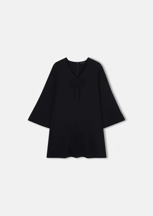 Robe Rolie bleu nuit en crêpe