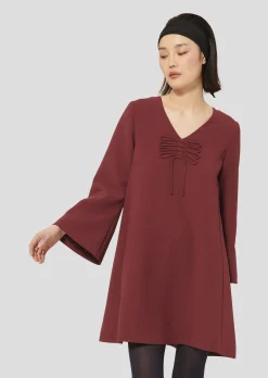 Robe Rolie bordeaux en crêpe