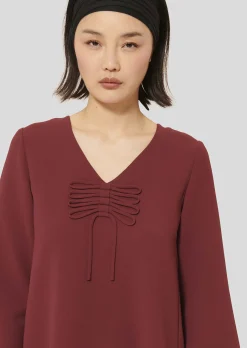 Robe Rolie bordeaux en crêpe