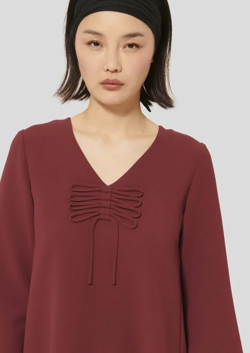 Robe Rolie bordeaux en crêpe