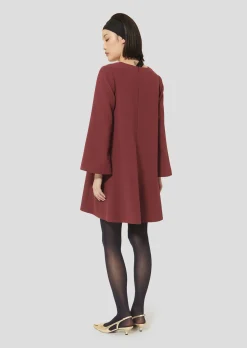 Robe Rolie bordeaux en crêpe