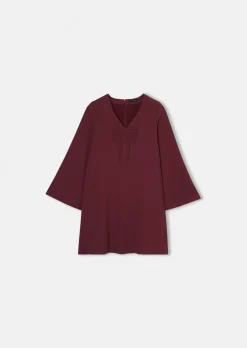 Robe Rolie bordeaux en crêpe