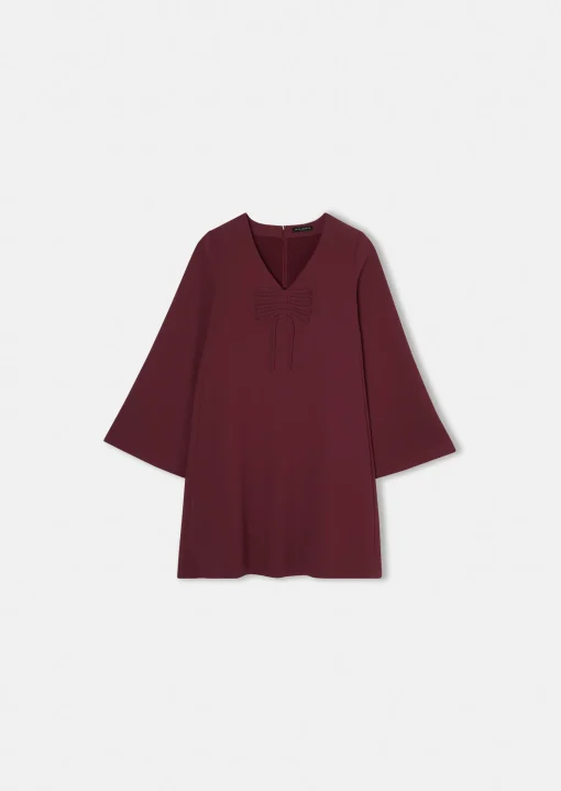 Robe Rolie bordeaux en crêpe