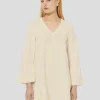 Robe Rolie écrue en crêpe
