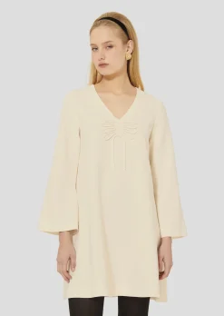 Robe Rolie écrue en crêpe