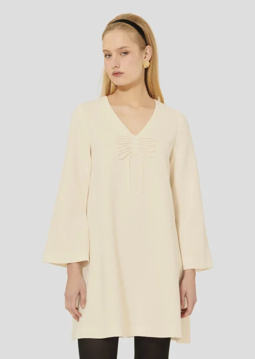 Robe Rolie écrue en crêpe