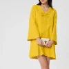 Robe Rolie jaune en crêpe