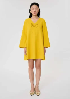 Robe Rolie jaune en crêpe