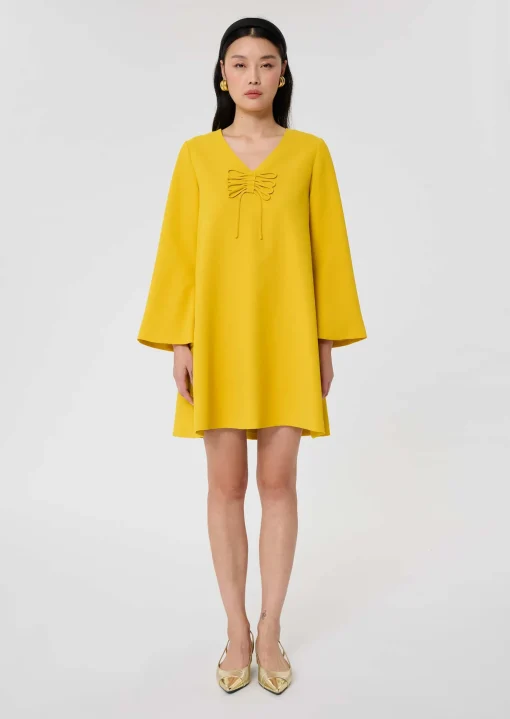 Robe Rolie jaune en crêpe