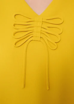 Robe Rolie jaune en crêpe