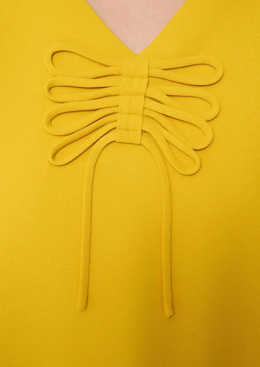 Robe Rolie jaune en crêpe