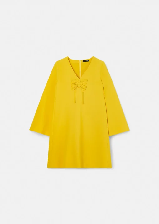 Robe Rolie jaune en crêpe