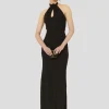 Robe Rosange noire en crêpe