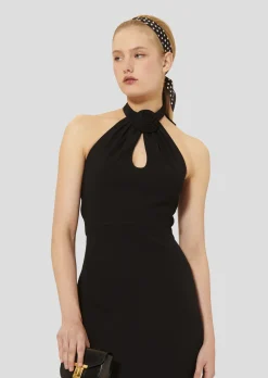 Robe Rosange noire en crêpe