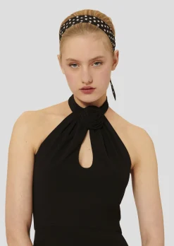 Robe Rosange noire en crêpe