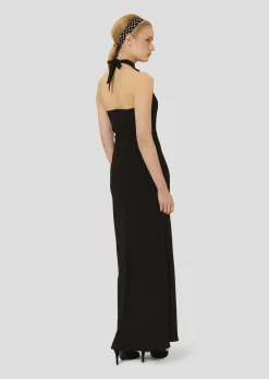 Robe Rosange noire en crêpe