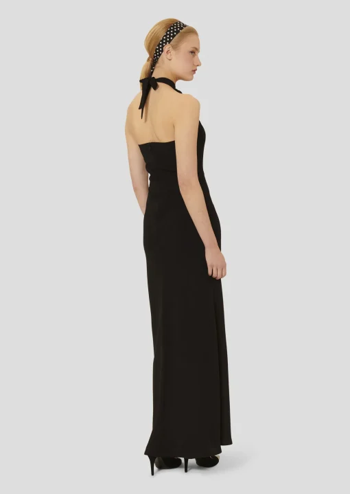 Robe Rosange noire en crêpe