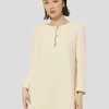 Robe Rosario écrue en crêpe