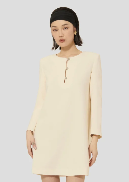 Robe Rosario écrue en crêpe