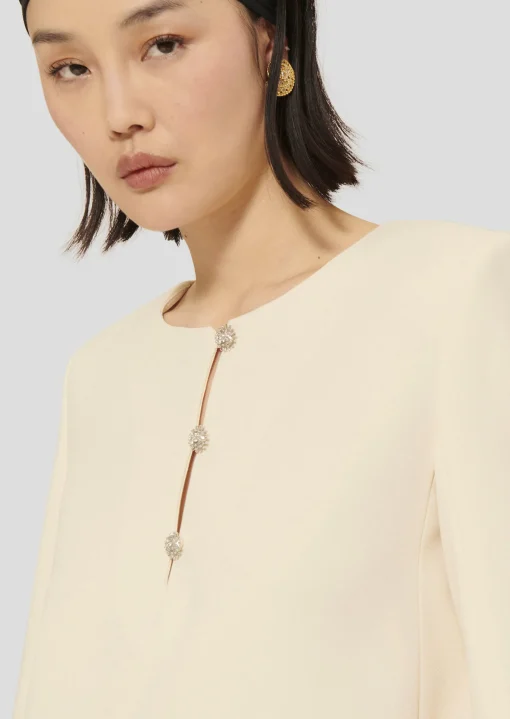 Robe Rosario écrue en crêpe