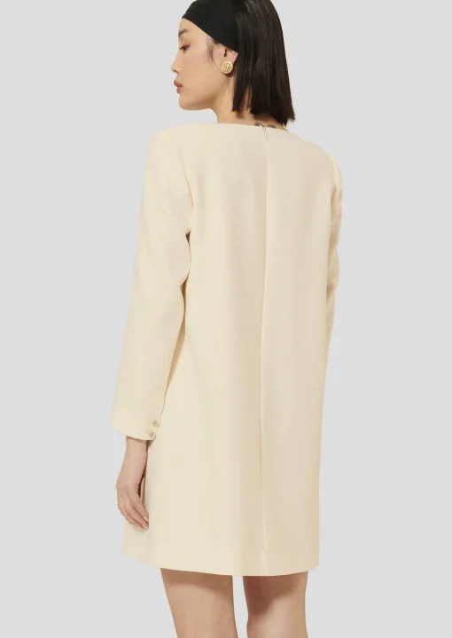 Robe Rosario écrue en crêpe