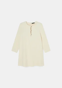 Robe Rosario écrue en crêpe