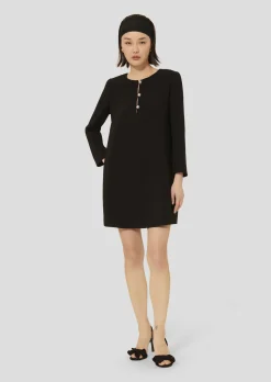 Robe Rosario noire en crêpe
